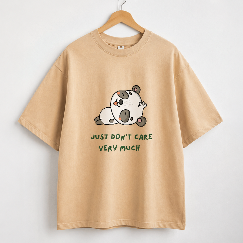 Just Don't Care Very Much - Oversized Tee